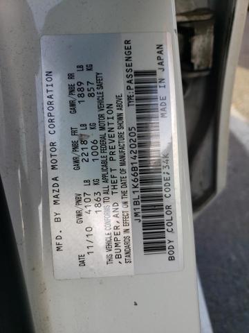 Photo 10 from auction – 2011 MAZDA 3 S with VIN JM1BL1K66B1420205