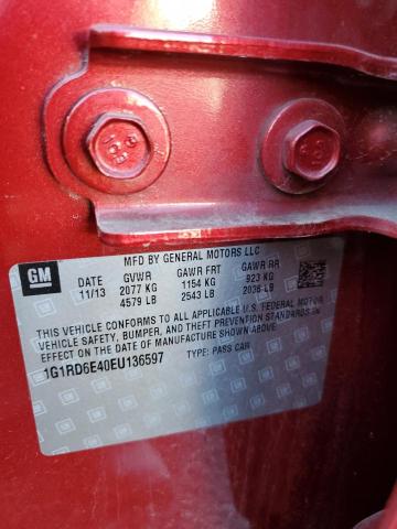 Photo 10 from auction – 2014 CHEVROLET VOLT with VIN 1G1RD6E40EU136597