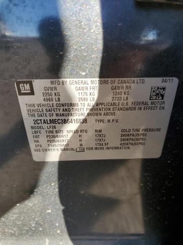 Photo 10 from auction – 2011 GMC TERRAIN SL with VIN 2CTALMEC3B6416838