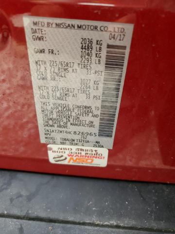 Photo 10 from auction – 2017 NISSAN ROGUE S with VIN 5N1AT2MT4HC826965