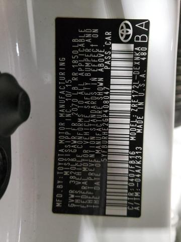 Foto 10 de la subasta – 2016 TOYOTA COROLLA L con VIN 5YFBURHE2GP408047