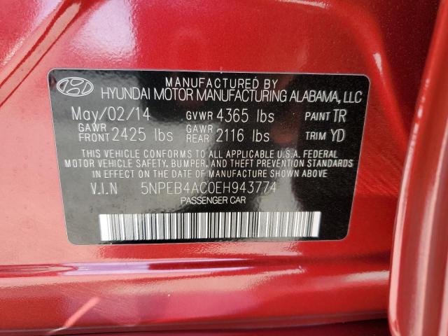 Photo 10 from auction – 2014 HYUNDAI SONATA GLS with VIN 5NPEB4AC0EH943774