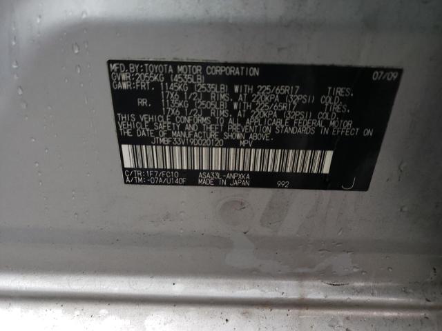 Photo 10 from auction – 2009 TOYOTA RAV4 with VIN JTMBF33V19D020120