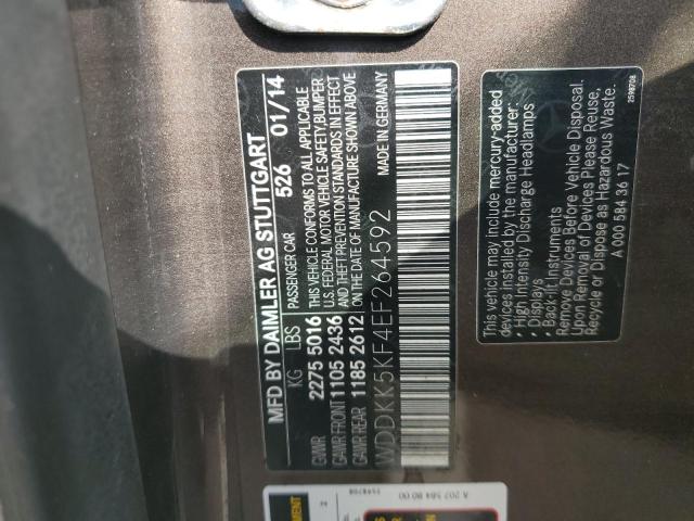 Photo 10 from auction – 2014 MERCEDES-BENZ E 350 with VIN WDDKK5KF4EF264592