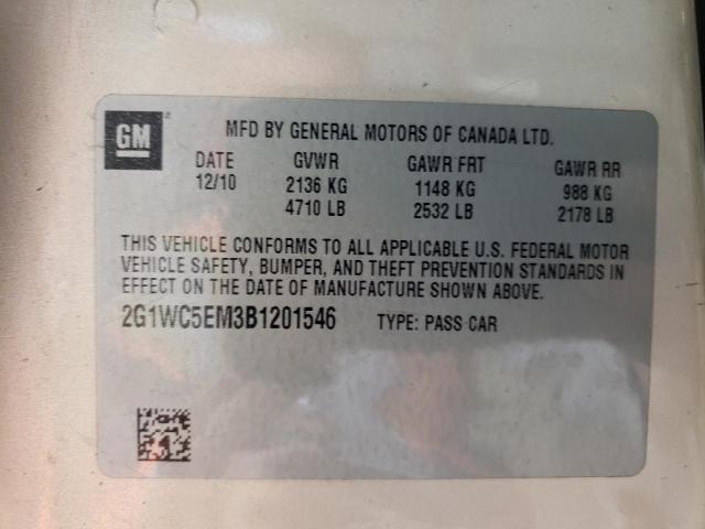 Photo 10 from auction – 2011 CHEVROLET IMPALA LTZ with VIN 2G1WC5EM3B1201546