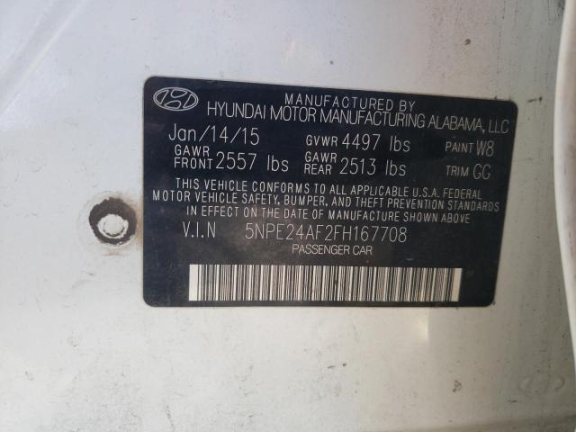 Photo 10 from auction – 2015 HYUNDAI SONATA SE with VIN 5NPE24AF2FH167708