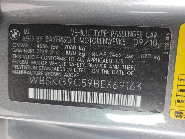 Photo 10 from auction – 2011 BMW M3 with VIN WBSKG9C59BE369163