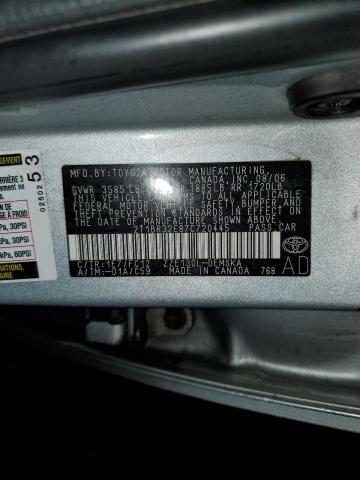Photo 10 from auction – 2007 TOYOTA COROLLA CE with VIN 2T1BR32E87C720445