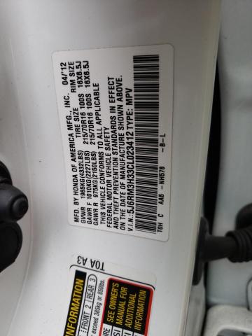 Zdjęcie 10 z aukcji – 2012 HONDA CR-V z VIN 5J6RM3H33CL023412