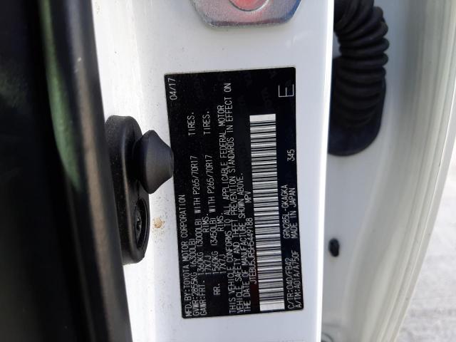Photo 10 from auction – 2017 TOYOTA 4RUNNER SR with VIN JTEBU5JR5H5449188