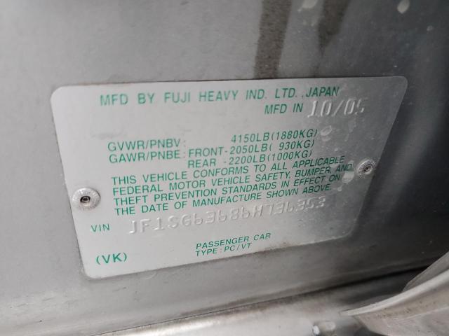 Photo 10 from auction – 2006 SUBARU FORESTER 2 with VIN JF1SG63686H736353