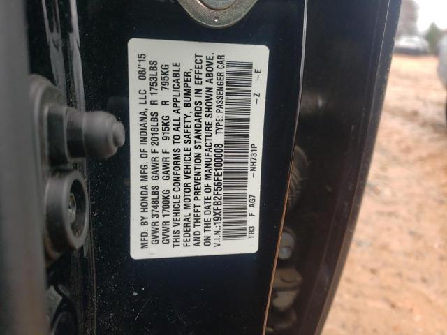 Photo 10 from auction – 2015 HONDA CIVIC LX with VIN 19XFB2F56FE100008