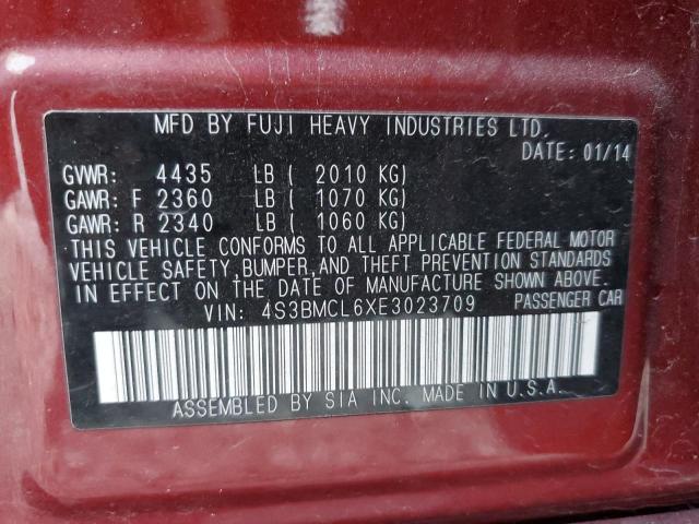 Zdjęcie 10 z aukcji – 2014 SUBARU LEGACY 2.5 z VIN 4S3BMCL6XE3023709
