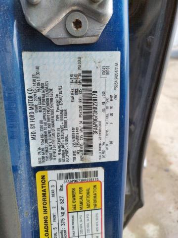 Photo 10 from auction – 2017 FORD FUSION with VIN 3FA6P0G73HR228178