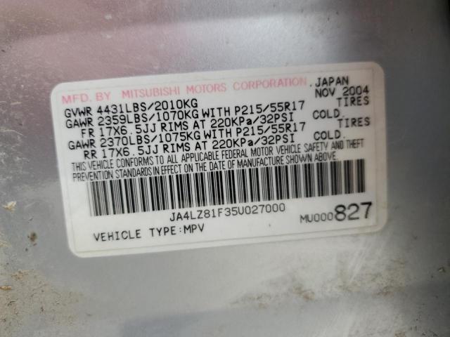 Photo 10 from auction – 2005 MITSUBISHI OUTLANDER with VIN JA4LZ81F35U027000