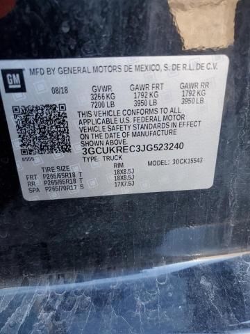 Photo 10 from auction – 2018 CHEVROLET SILVERADO with VIN 3GCUKREC3JG523240