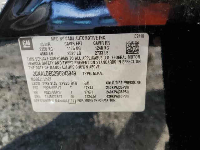 Photo 10 from auction – 2011 CHEVROLET EQUINOX LT with VIN 2CNALDEC2B6243949