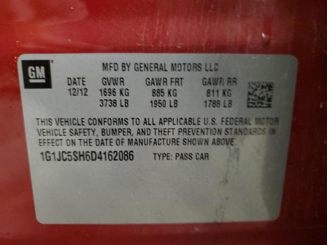 Photo 10 from auction – 2013 CHEVROLET SONIC LT with VIN 1G1JC5SH6D4162086