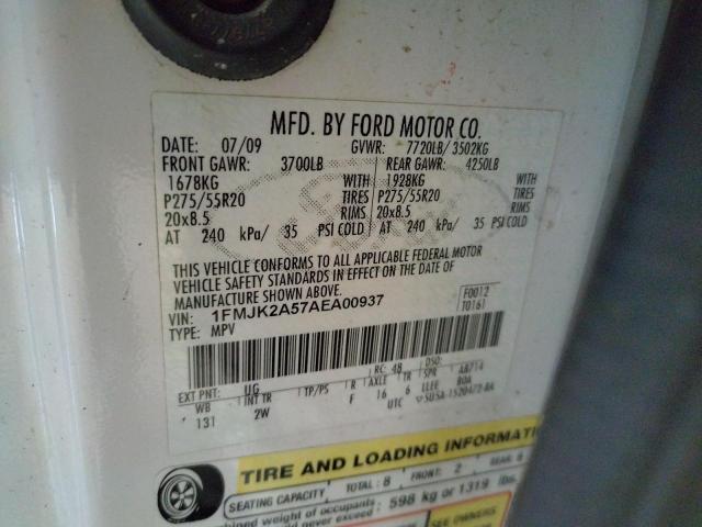 Photo 10 from auction – 2010 FORD EXPEDITION with VIN 1FMJK2A57AEA00937
