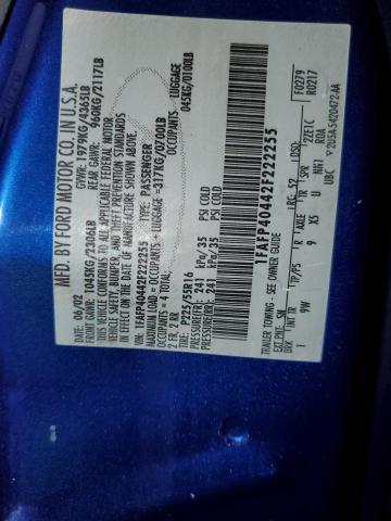 Photo 10 from auction – 2002 FORD MUSTANG with VIN 1FAFP40442F222255