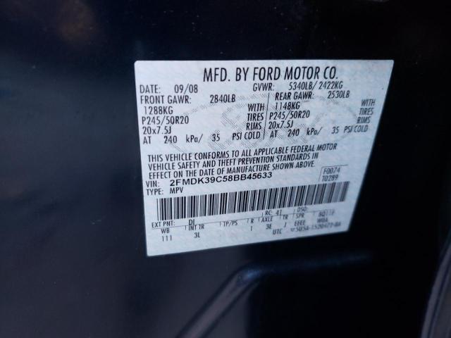 Photo 10 from auction – 2008 FORD EDGE with VIN 2FMDK39C58BB45633