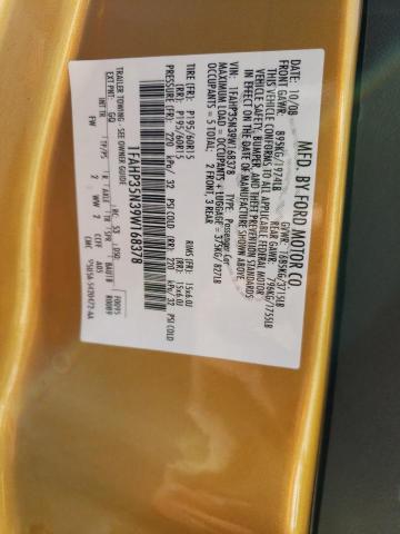 Photo 10 from auction – 2009 FORD FOCUS 4D with VIN 1FAHP35N39W168378