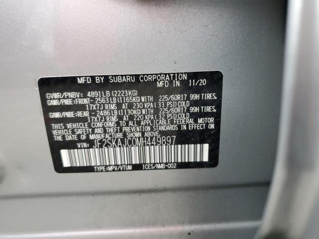 Photo 10 from auction – 2021 SUBARU FORESTER P with VIN JF2SKAJC0MH449897