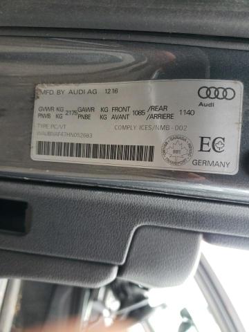 Photo 10 from auction – 2017 AUDI A4 PROGRES with VIN WAUBNAF47HN052683