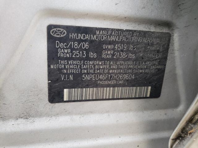Photo 10 from auction – 2007 HYUNDAI SONATA SE with VIN 5NPEU46F17H269604