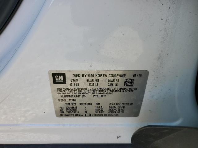 Photo 10 from auction – 2020 BUICK ENCORE GX with VIN KL4MMBS24LB111315