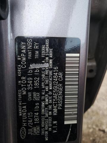 Photo 10 from auction – 2016 HYUNDAI ACCENT SE with VIN KMHCT5AE5GU248416