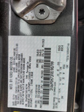 Photo 10 from auction – 2015 FORD FUSION SE with VIN 3FA6P0H73FR190799