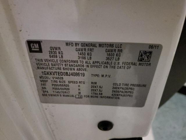 Photo 10 from auction – 2011 GMC ACADIA DEN with VIN 1GKKVTED0BJ408619