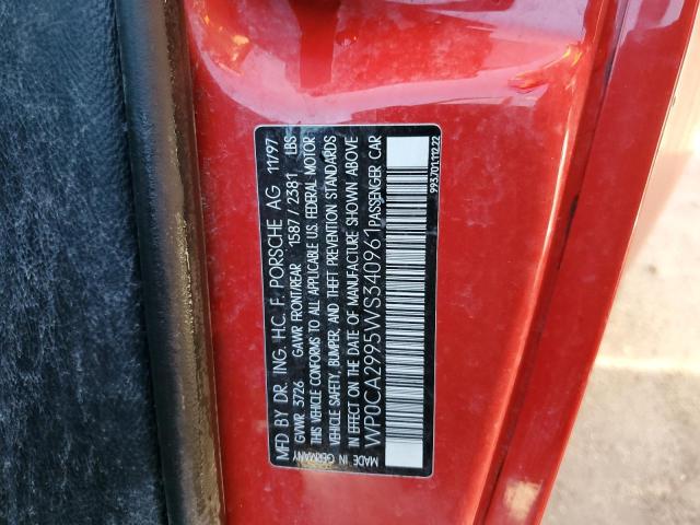 Photo 10 from auction – 1998 PORSCHE 911 CARRER with VIN WP0CA2995WS340961