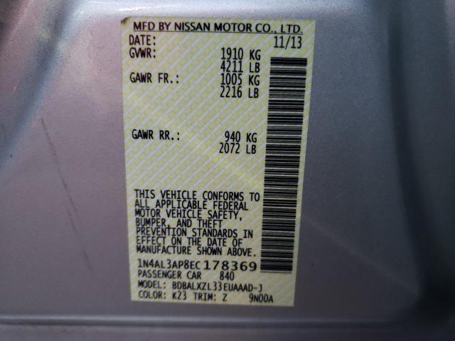 Photo 10 from auction – 2014 NISSAN ALTIMA 2.5 with VIN 1N4AL3AP8EC178369