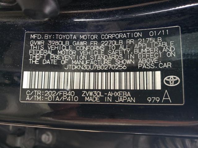 Photo 10 from auction – 2011 TOYOTA PRIUS with VIN JTDKN3DU7B0270256