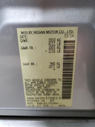 Photo 10 from auction – 2014 NISSAN ALTIMA S with VIN 1N4AL3AP3EN370013
