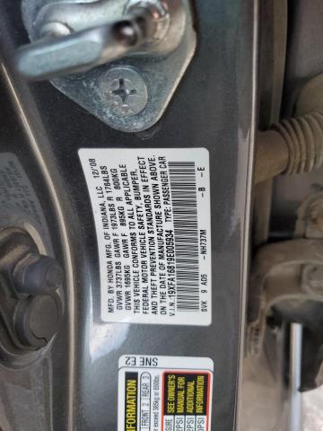 Photo 10 from auction – 2009 HONDA CIVIC EX with VIN 19XFA16819E005934
