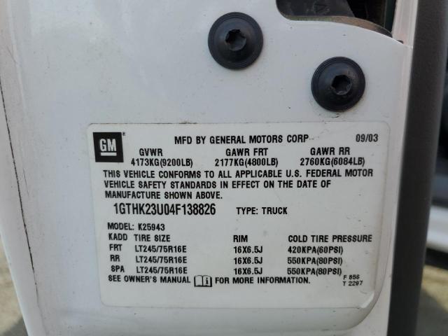 Photo 10 from auction – 2004 GMC SIERRA K25 with VIN 1GTHK23U04F138826