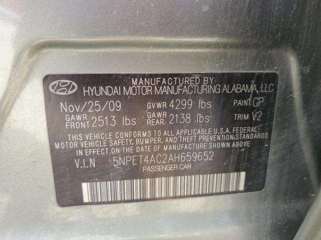 Photo 10 from auction – 2010 HYUNDAI SONATA GLS with VIN 5NPET4AC2AH659652