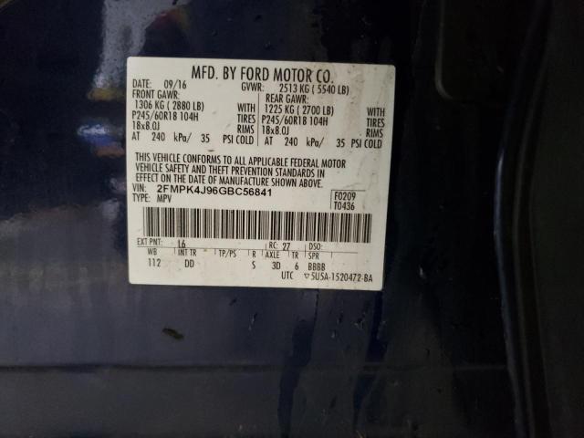Photo 10 from auction – 2016 FORD EDGE SEL with VIN 2FMPK4J96GBC56841