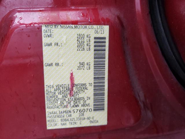Photo 10 from auction – 2013 NISSAN ALTIMA 2.5 with VIN 1N4AL3AP6DN576070