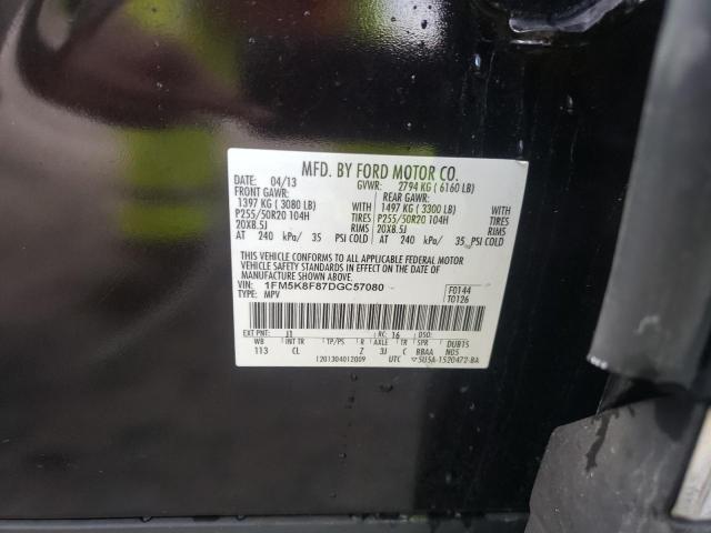 Photo 10 from auction – 2013 FORD EXPLORER with VIN 1FM5K8F87DGC57080