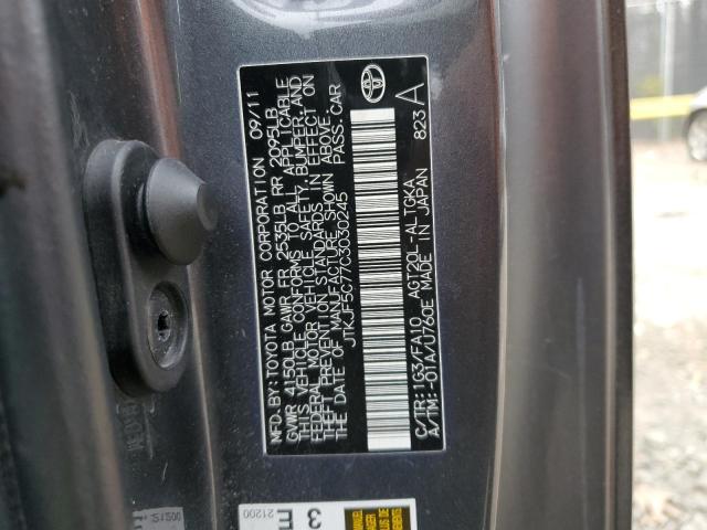 Photo 10 from auction – 2012 TOYOTA SCION TC with VIN JTKJF5C77C3030245