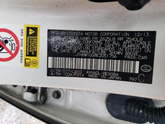 Photo 10 from auction – 2014 LEXUS ES 350 with VIN JTHBW1GG8E2051756