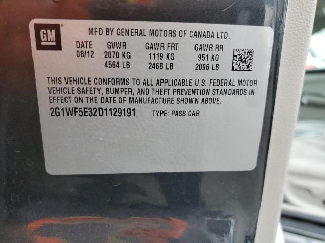 Photo 10 from auction – 2013 CHEVROLET IMPALA LS with VIN 2G1WF5E32D1129191
