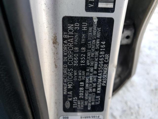 Photo 10 from auction – 2016 KIA RIO LX with VIN KNADM4A35G6658164