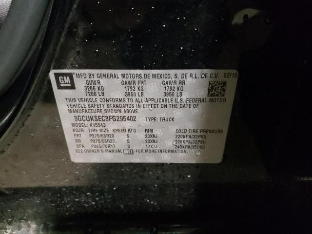 Photo 10 from auction – 2015 CHEVROLET SILVERADO with VIN 3GCUKSEC3FG295402