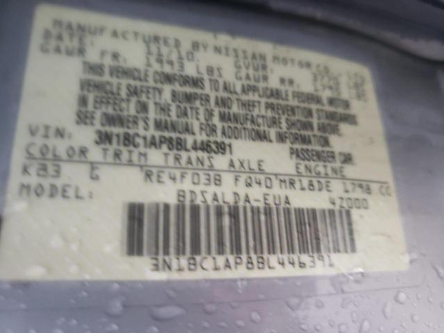 Photo 10 from auction – 2011 NISSAN VERSA S with VIN 3N1BC1AP8BL446391