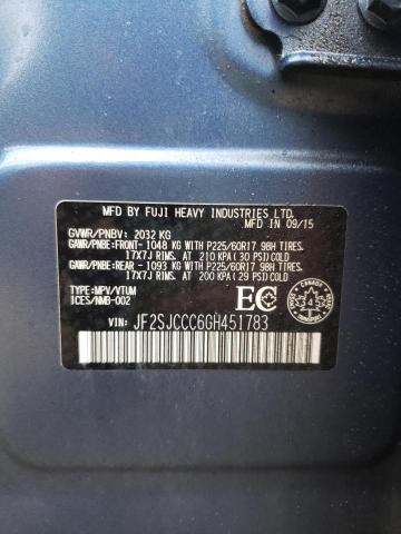 Photo 10 from auction – 2016 SUBARU FORESTER 2 with VIN JF2SJCCC6GH451783